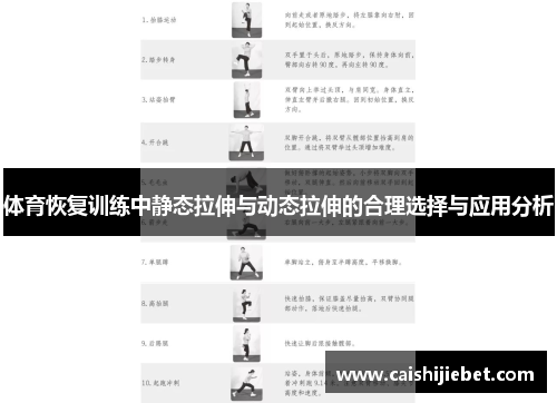 体育恢复训练中静态拉伸与动态拉伸的合理选择与应用分析